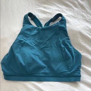 Lululemon Blue Sports Bra High Neck Racerback